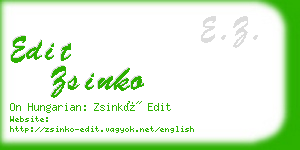 edit zsinko business card